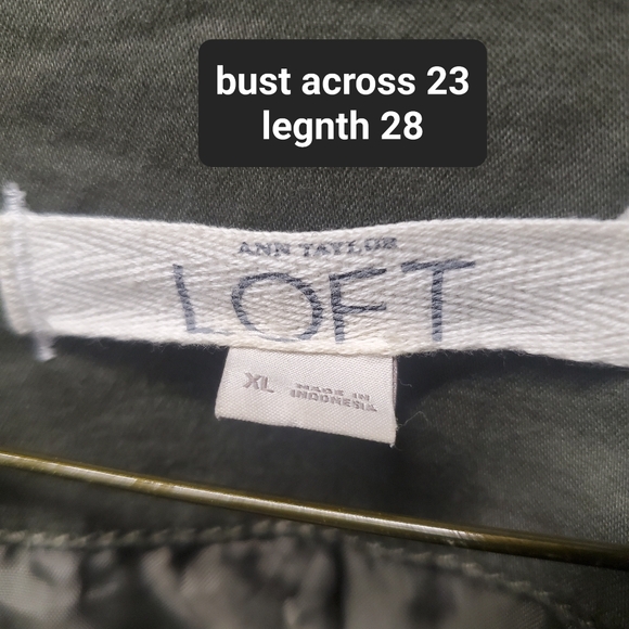 Loft Lace Collar military green utility jacket Xl extra large - Picture 3 of 4